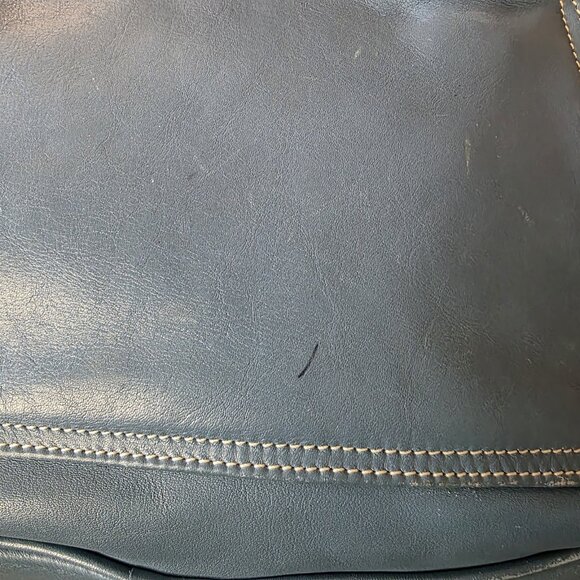 Coach Penelope 9766 Blue Leather Satchel Shoulder Bag Authenticated Turn Lock - Picture 9 of 16